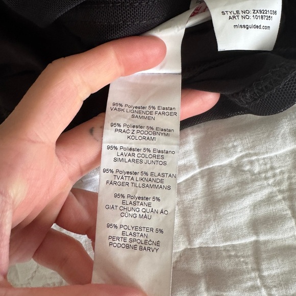 NWT Misguided Black Ruched Mini Skirt Size 0 - Picture 8 of 10